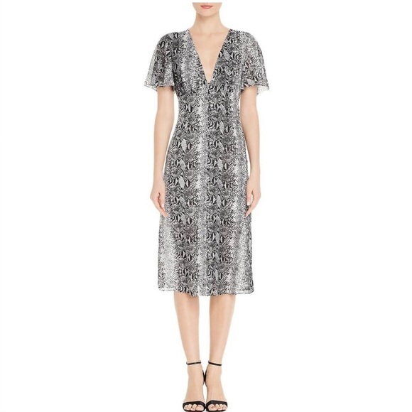 BLOOMINGDALE’S AQUA SHEER LAYER MIDI DRESS SIZE XS NWT - Picture 3 of 9